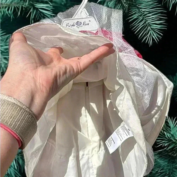 3-6mo Embroidered Christmas white and red Purple&Rose dress. Dsct w bundle. - Picture 8 of 10